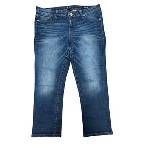 a.n.a New Approach Womens Jeans Size 31 12 Blue Wash Denim‎ Capris Straight Leg